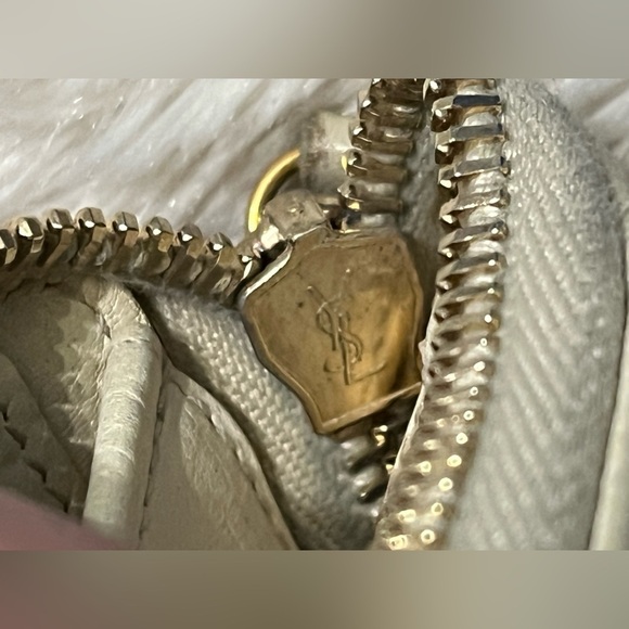 Yves Saint Laurent Cream Leather Wallet with Gold Hardware - Picture 16 of 16